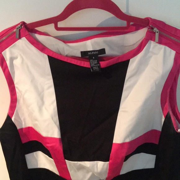 Alfani color block dress size 8 with stretch - Picture 4 of 7